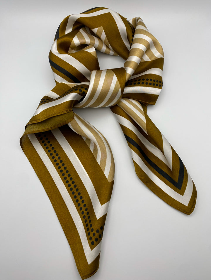 Luxury 65cm Silk Square Scarf for Women – Elegant Neck, Hair &amp; Bag Accessory