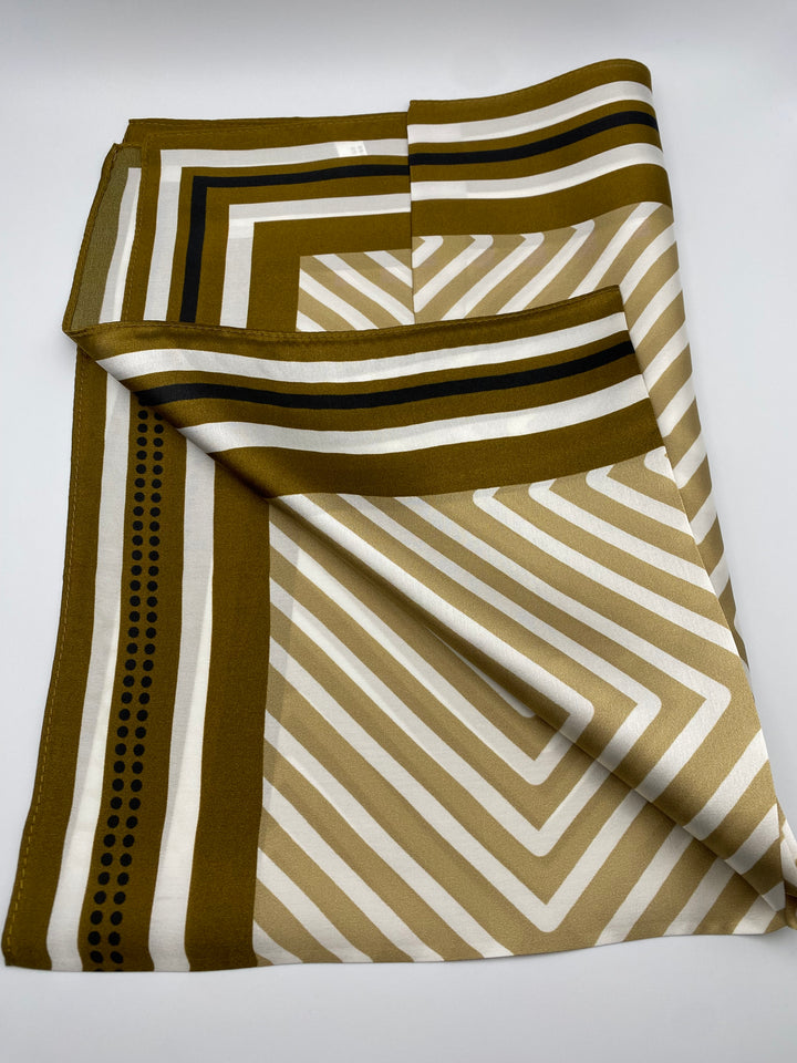 Luxury 65cm Silk Square Scarf for Women – Elegant Neck, Hair &amp; Bag Accessory
