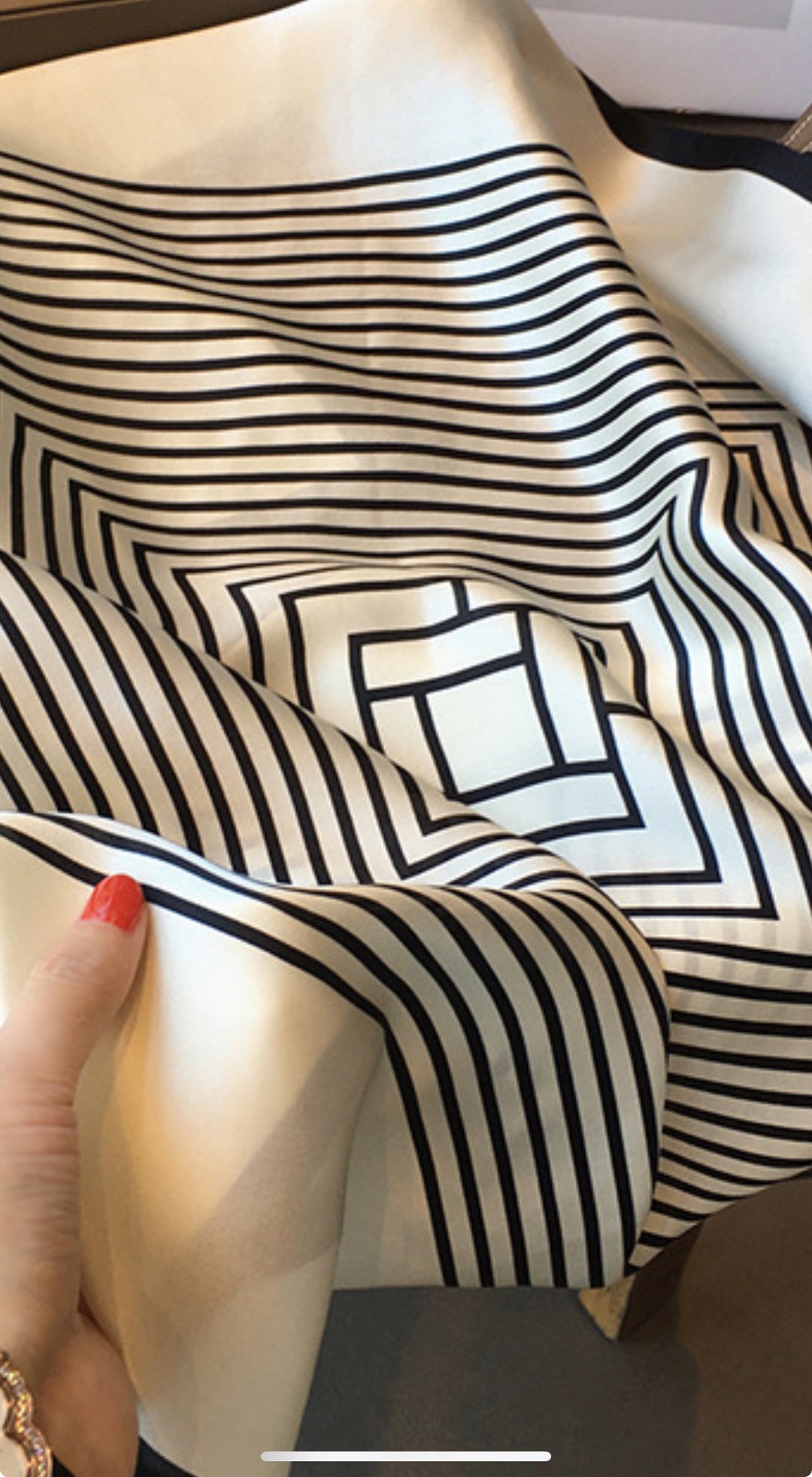 Luxury 65cm Silk Square Scarf for Women – Elegant Neck, Hair &amp; Bag Accessory
