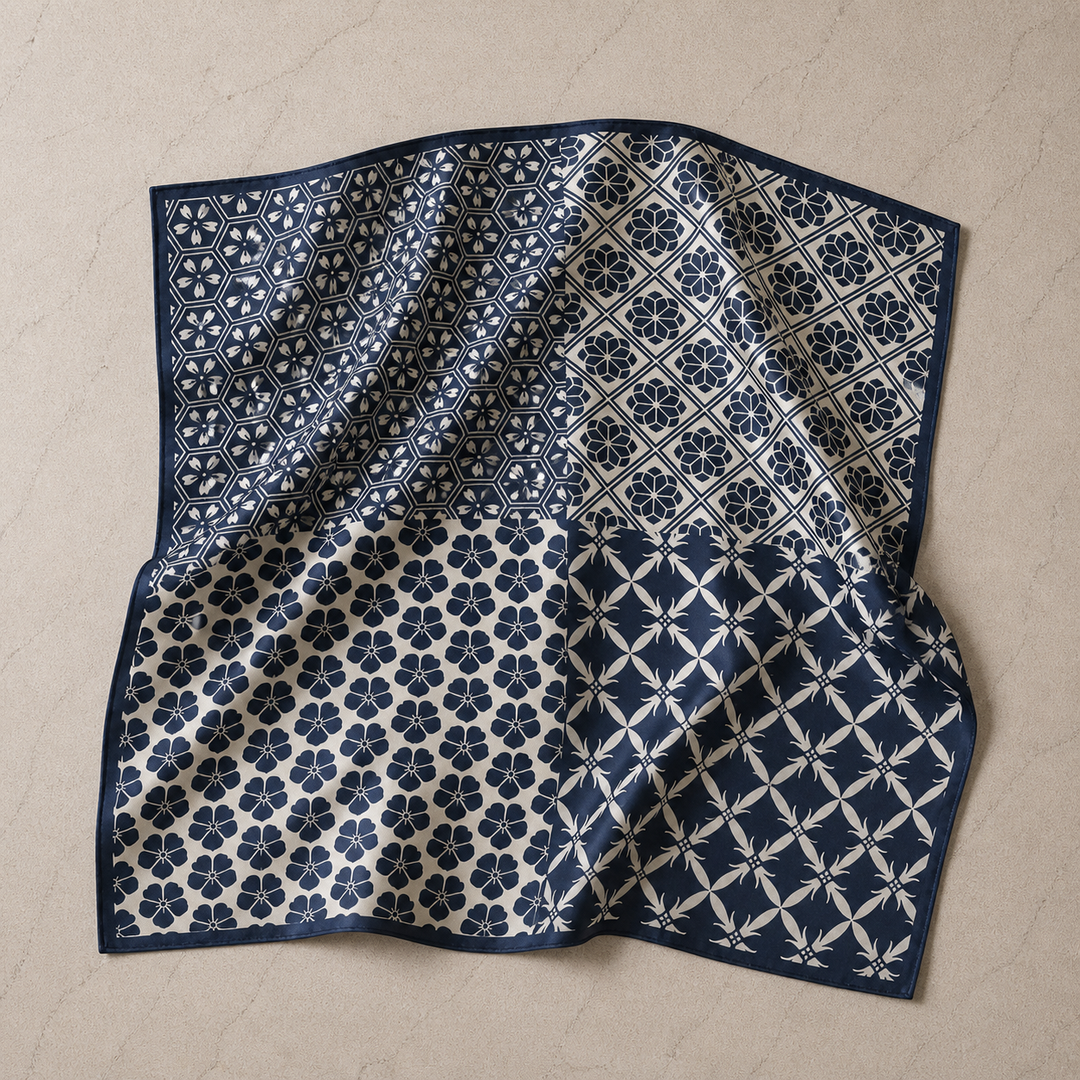 Luxury Silk Square Scarf – Elegant Neck, Hair &amp; Bag Accessory