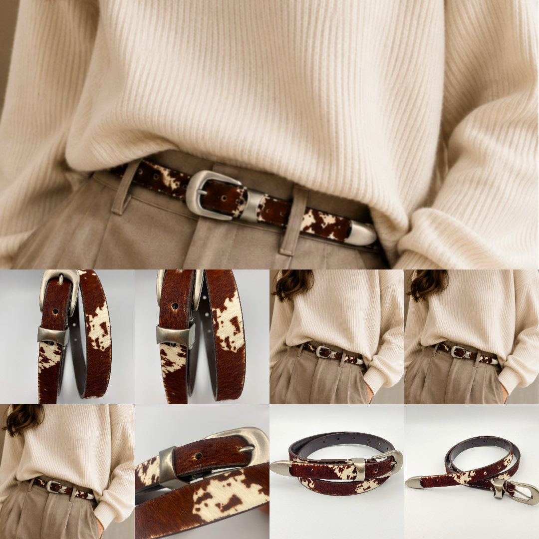 Horsehair Leather Belt Slim 1.9 cm – Genuine Leather Premium Belt